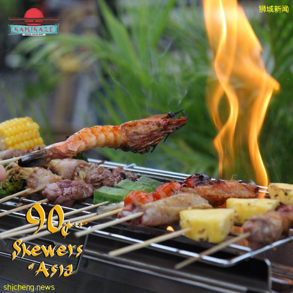 網紅平價屋頂露天餐廳，泰式烤串0.9新幣起，還有超吸睛摩天輪薯條