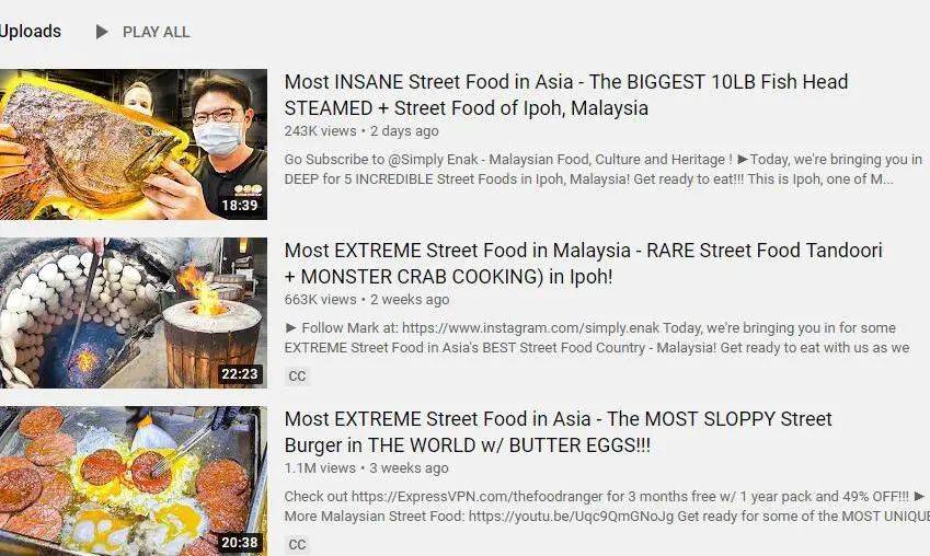 點擊查看新加坡年度熱門 Youtube 榜單