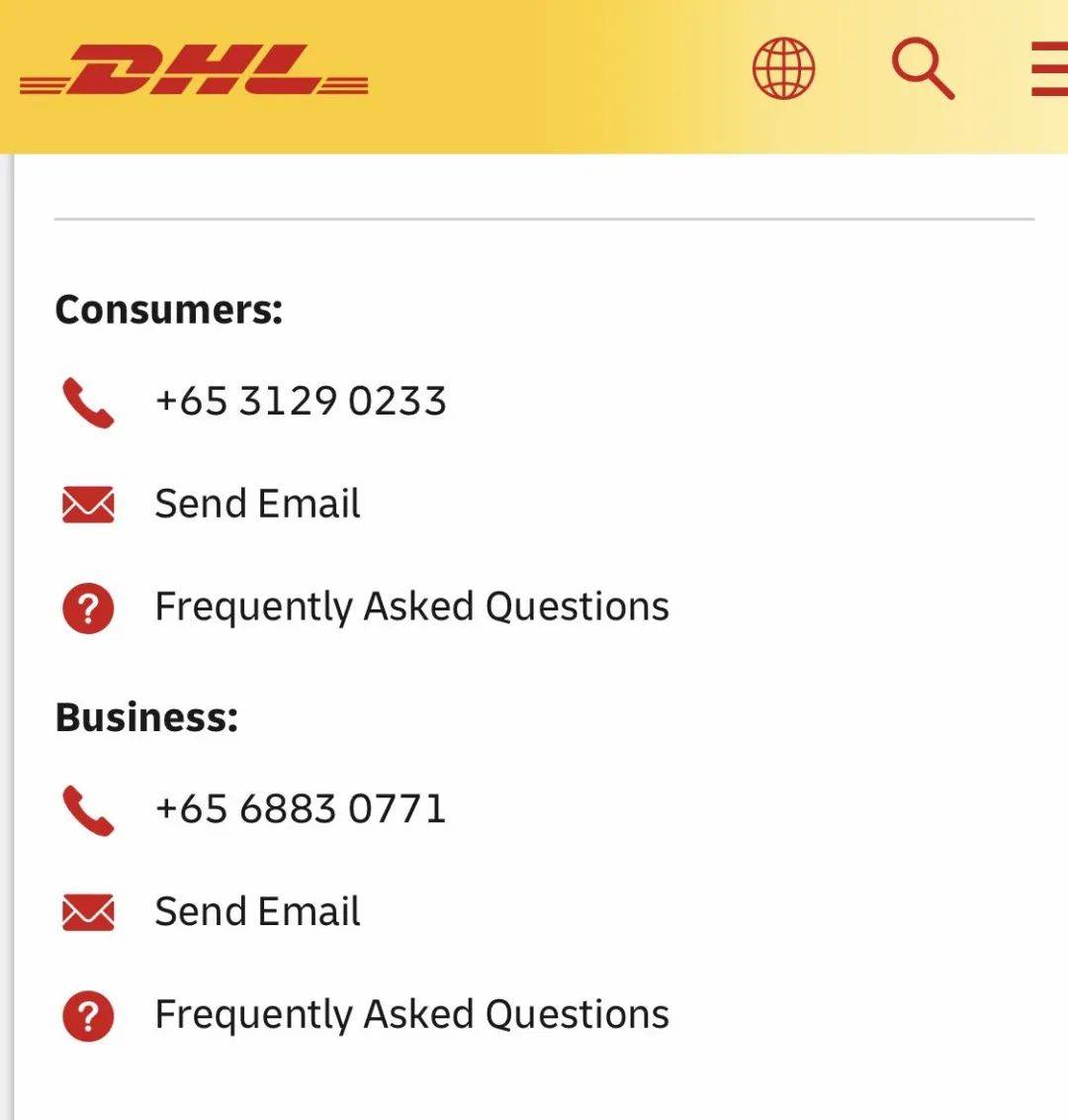 从新加坡寄国际快递到中国,各快递公司对比