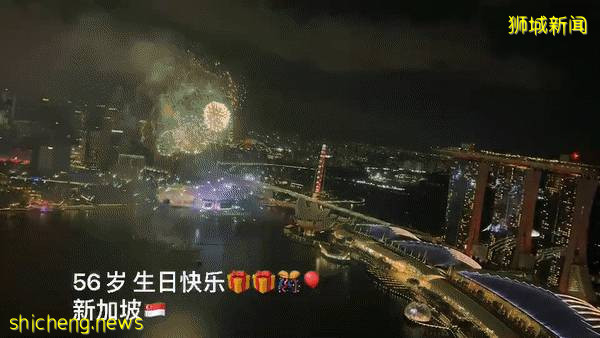 新加坡国庆烟花燃爆夜空！空军战机出动、精锐伞兵空降，举国同欢共庆