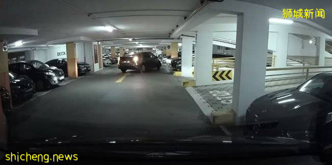 打尖代价大！轿车抢位 抢到撞墙