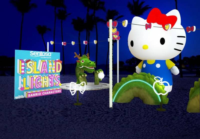 凱蒂貓、美樂蒂空降聖淘沙海灘！超萌超閃Island Lights入場免費