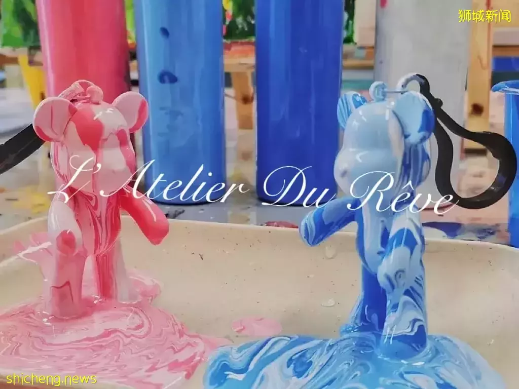 Bearbrick粉丝看过来🤩DIY制作专属你的流体暴力熊!渐层色彩很有质感,整个过程好疗愈