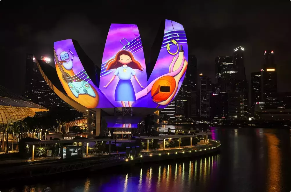 结束2021年! 滨海湾投影表演向我们的隐形英雄致敬 (12月26日至31日)