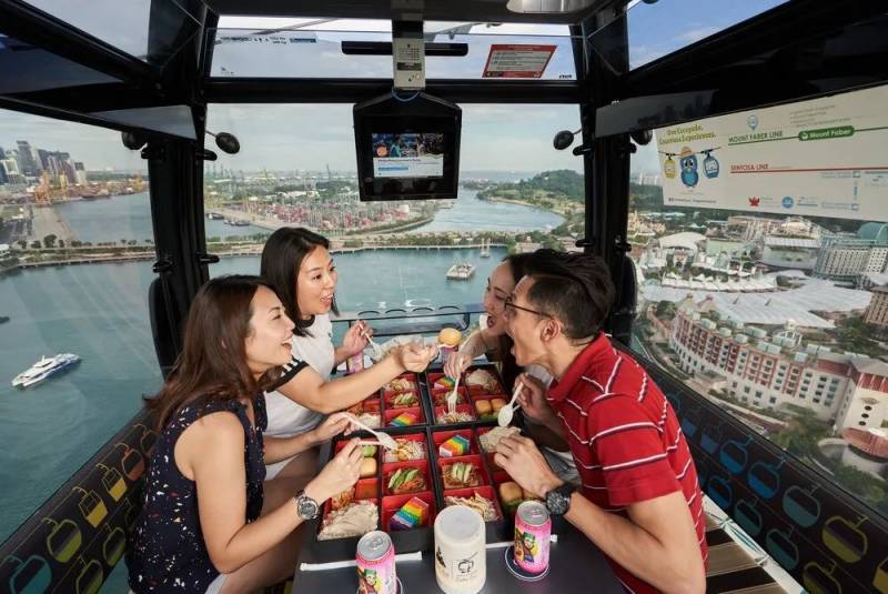 一边观景一边美餐,圣淘沙缆车空中餐厅现在半价别错过