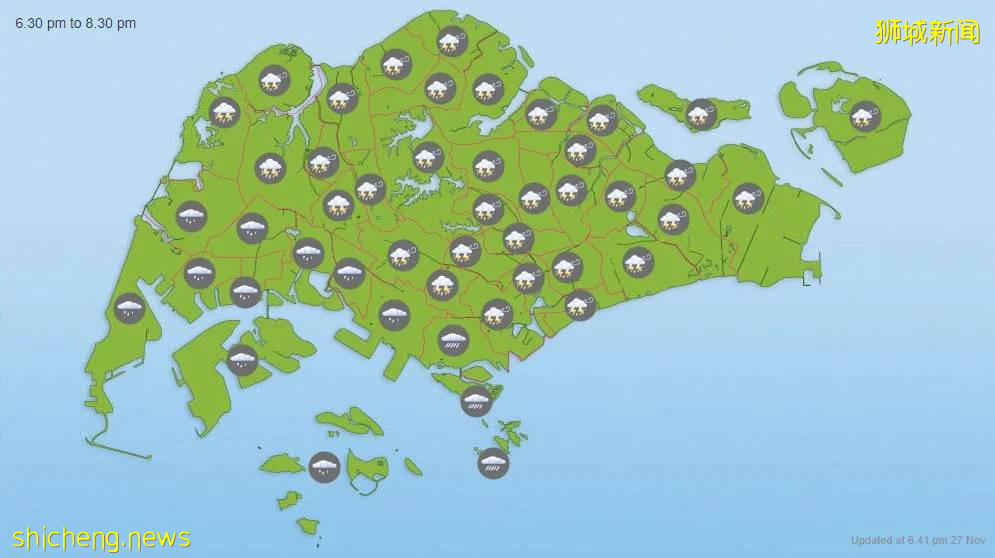 刷屏！黑雲壓城、電閃雷鳴...大雨前的新加坡超有“大片感”