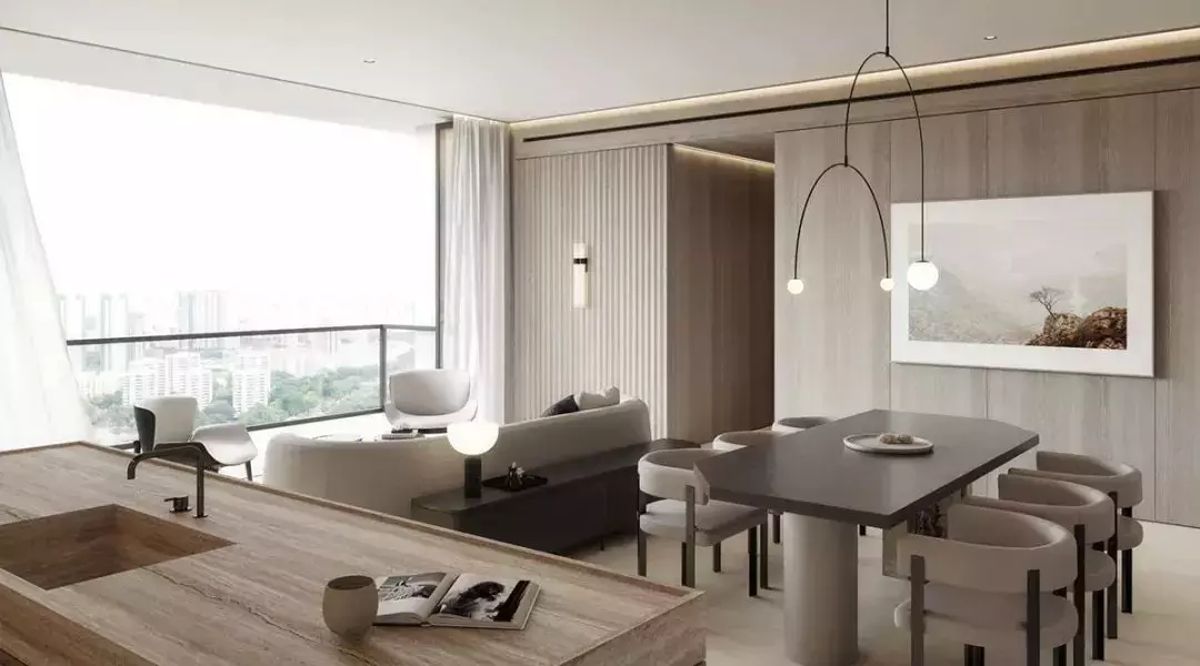 932 Designs新作 117㎡兩居室，新加坡簡約的奢華