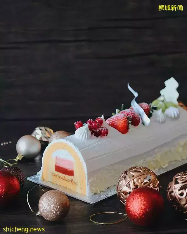 盘点新加坡8大高颜值树桐蛋糕!好看好吃好拍、今年圣诞聚餐就订这些🍰