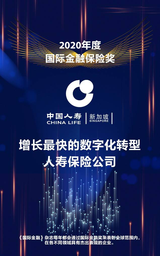 喜報!中國人壽(新加坡)榮獲2020年度國際金融保險獎