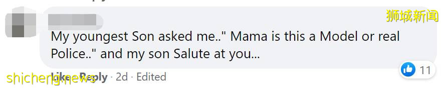 新加坡天天站超市門口的最帥警察，升官當局長了