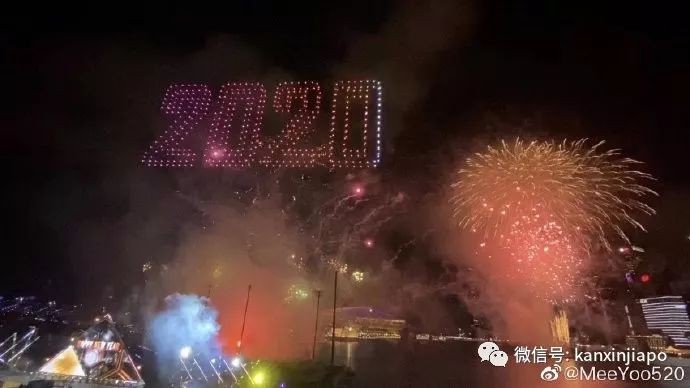 超酷炫！2020跨年烟火，无人机方阵，灯光秀照亮新加坡