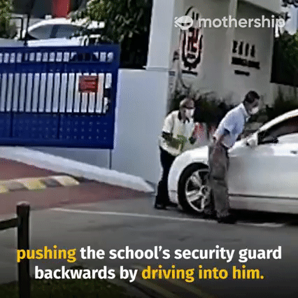 对话曝光!新加坡“宾利男”开车冲撞学校保安,被全岛痛骂