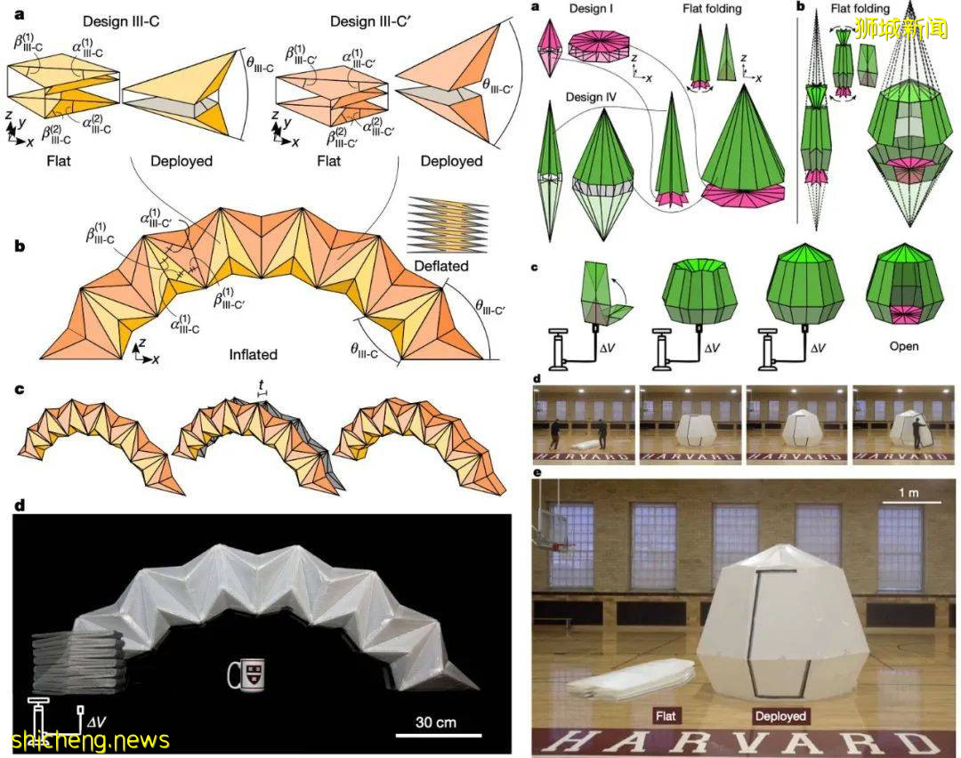 “折紙” 也能發 Nature？多穩態充氣折紙結構，能瞬間支起小帳篷