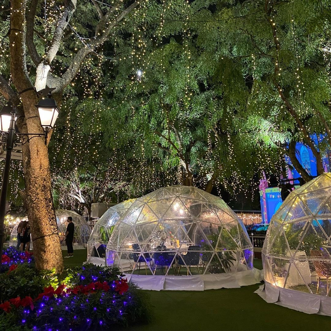 在梦幻透明屋共进晚餐!雪花鲜花星空的极致浪漫