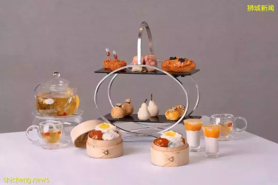 水果寿司+火焰拉面+中式点心下午茶，根本吃不过来