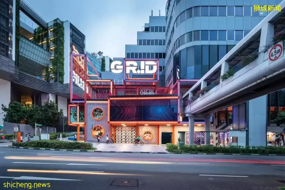 新加坡老商場改造,用工業霓虹升級視覺地標