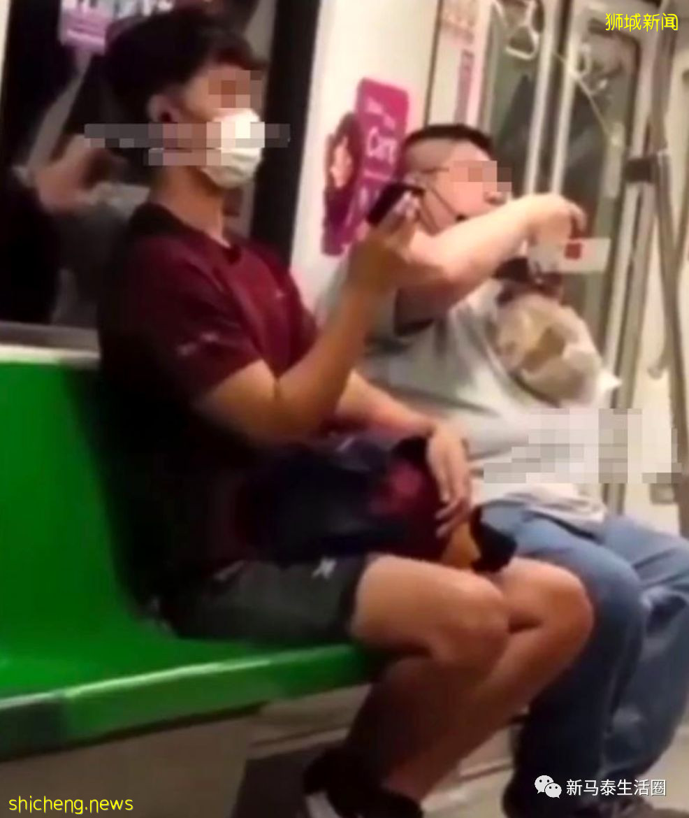 新加坡男子地铁内吃快餐被轰