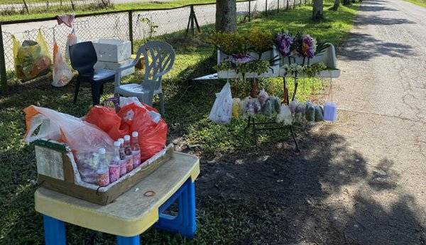 申请不到执照又得养家  蔡厝港坟地非法摆摊卖花