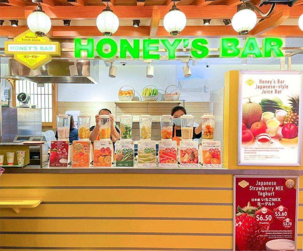 日本果汁品牌Honey's Bar🥤新鲜萃取、天然营养,纯正果饮就在Jurong Point📌