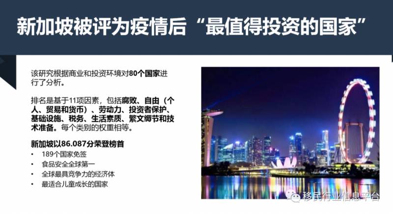 新加坡優勢及移民方式