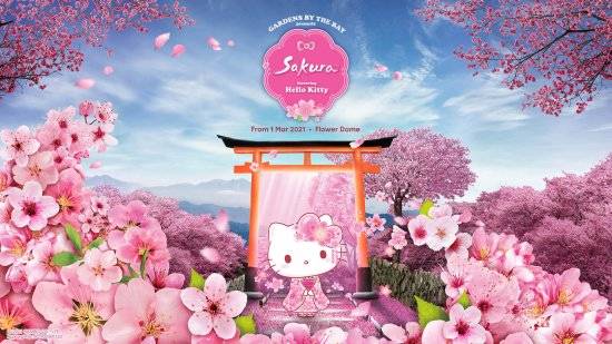 Hello Kitty首降樱花展🌸 滨海湾樱花展增添可爱元素,日本萌宝到场助阵!不能去日本就去滨海湾😎