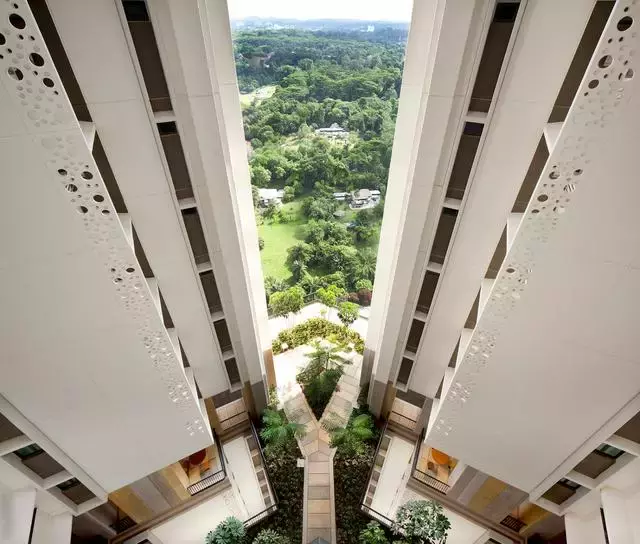 新加坡“天空之城”– 從地面到頂層自由穿梭的舒適型高密度公寓