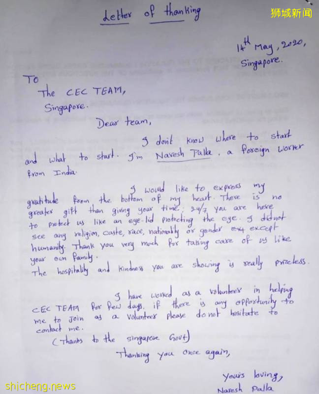 印度籍客工康复,新加坡暖心的故事总在发生