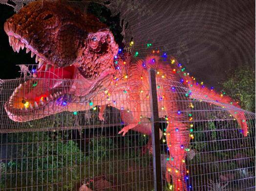 新加坡侏罗纪亮灯！说好的溜娃胜地怎么像万圣节的夜