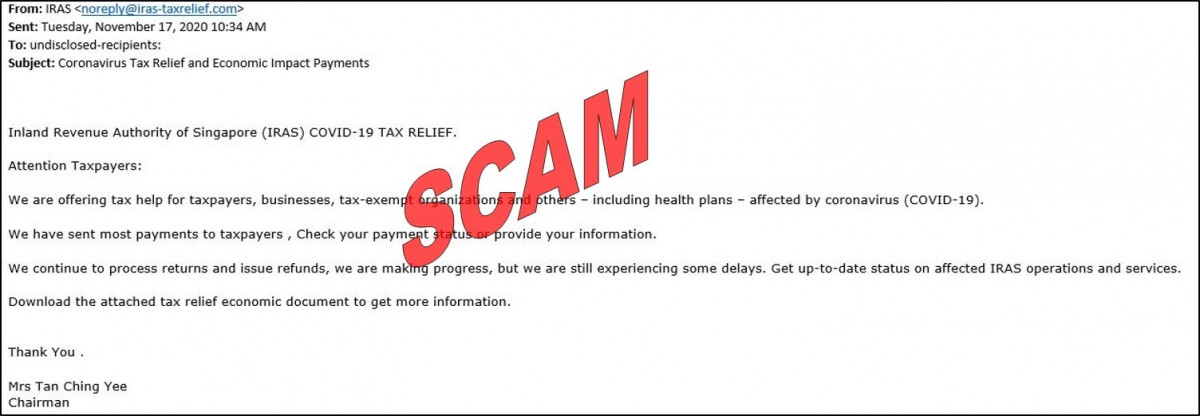 國內稅務局：有不法分子冒充當局發送虛假郵件 公衆須警惕