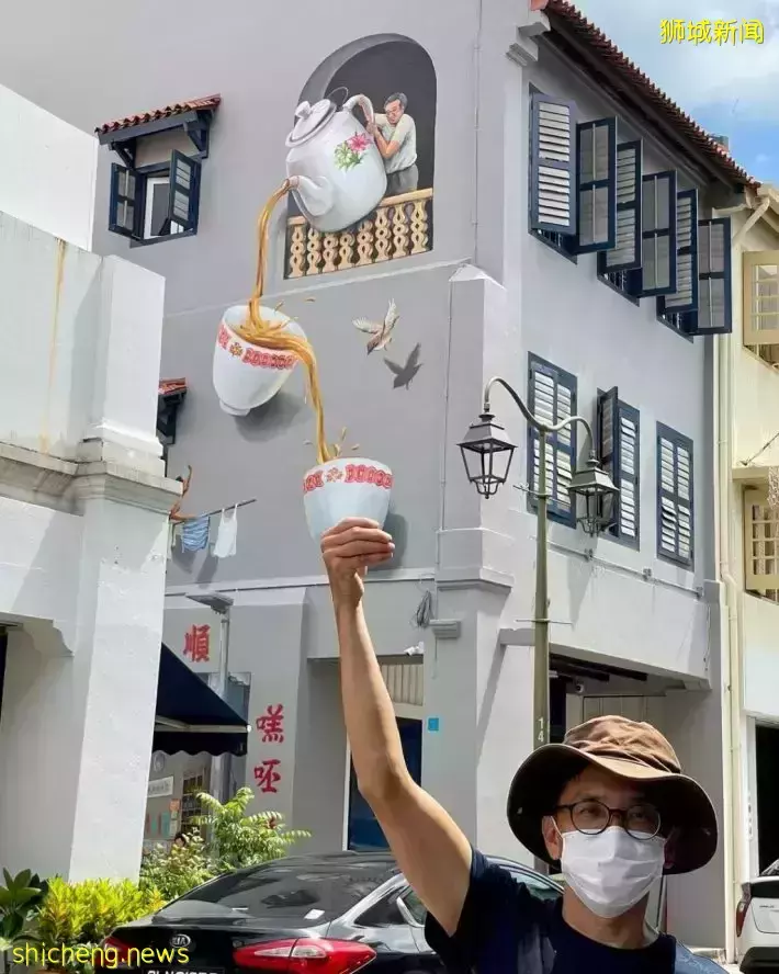 牛车水新增多幅巨型壁画,本地艺术家爆肝24天!超有趣互动体验快来打卡