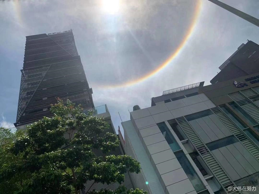 朋友圈刷屏!日晕奇景你们拍到了吗?