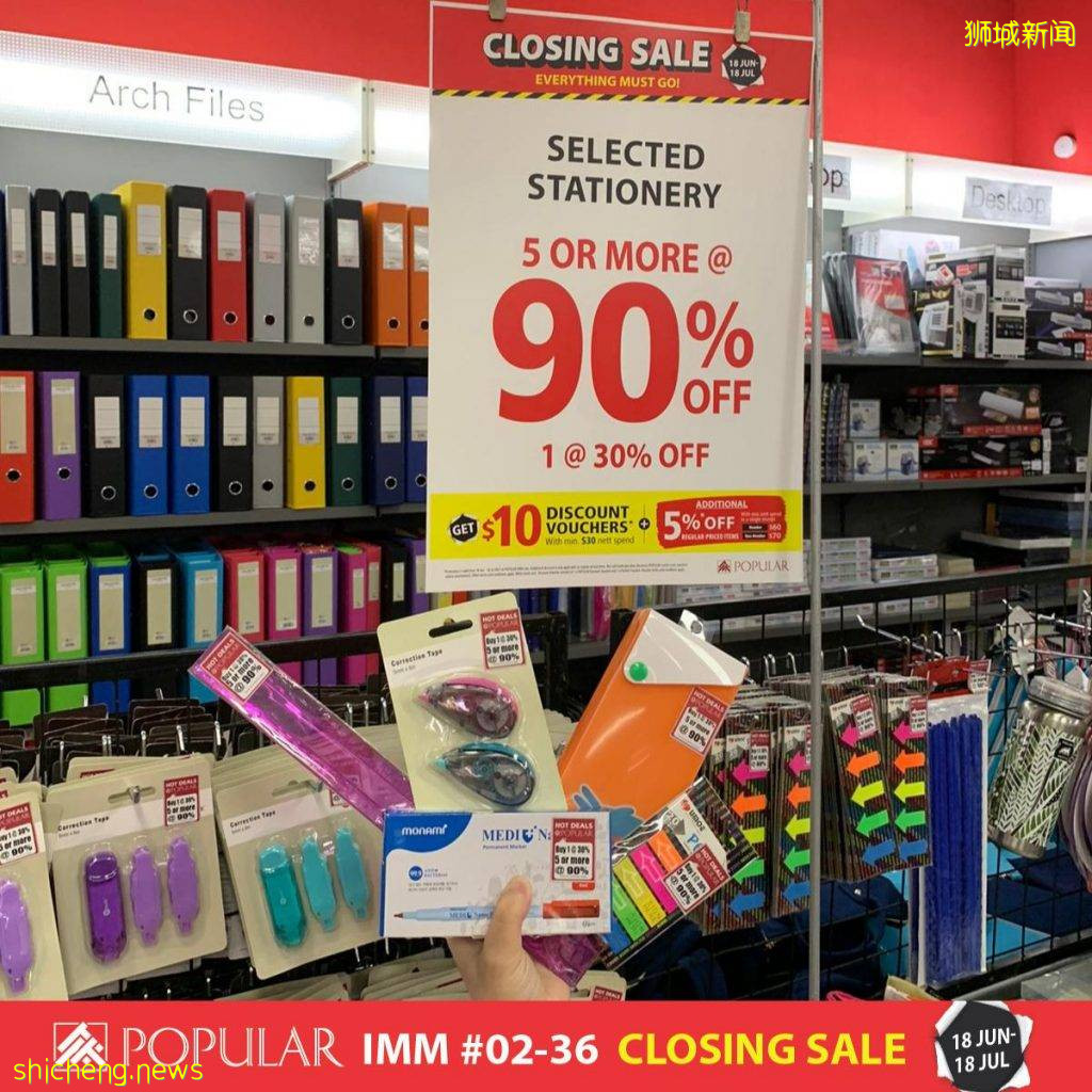 POPULAR IMM分店即将结束营业,1折清仓正在进行中,活动时间至7月18日