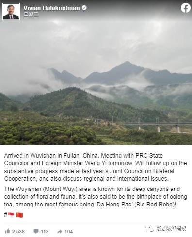 新中外长在武夷山会晤,母亲祖籍福建的维文不忘推荐大红袍