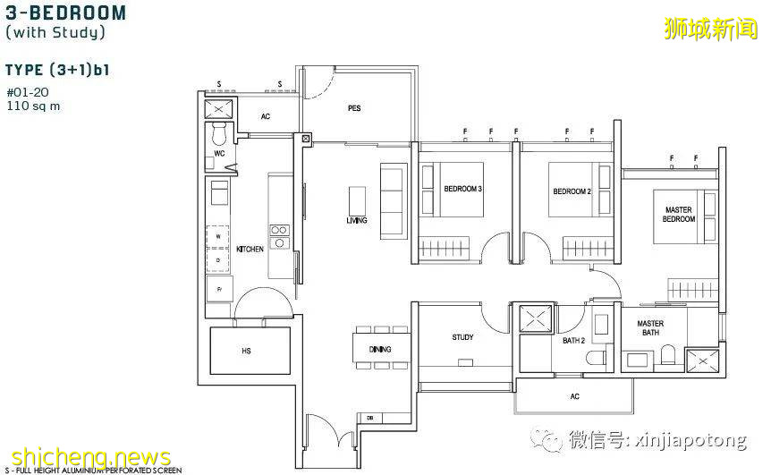 Penrose,中央邊緣區RCR,步行到阿欲尼地鐵，千萬不要錯過