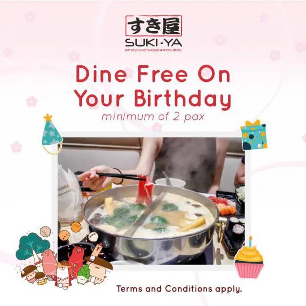 生日你最大🎂 SUKI YA 3月份壽星“免費”吃火鍋！日式自助火鍋任拿任吃🔥新鮮肉片、海鮮食材吃到飽