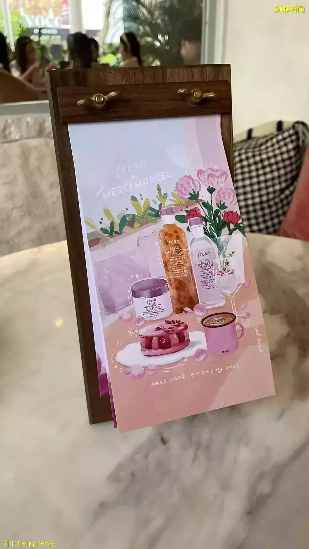 新加坡Fresh玫瑰主题快闪咖啡,免费领小样、手部按摩