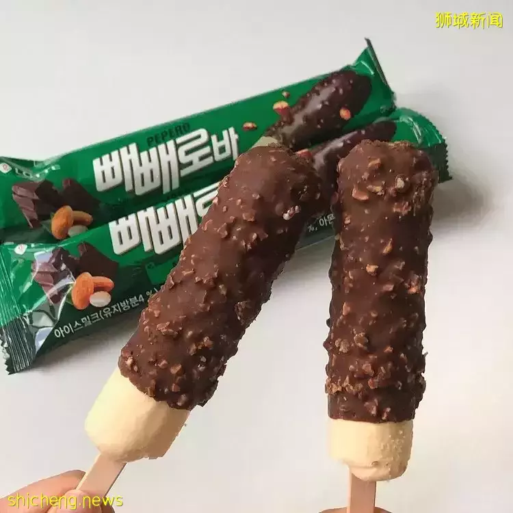 PEPERO放大版冰棒！浓郁巧克力脆皮+香草冰淇淋，爽口不甜腻，全岛FairPrice可买到
