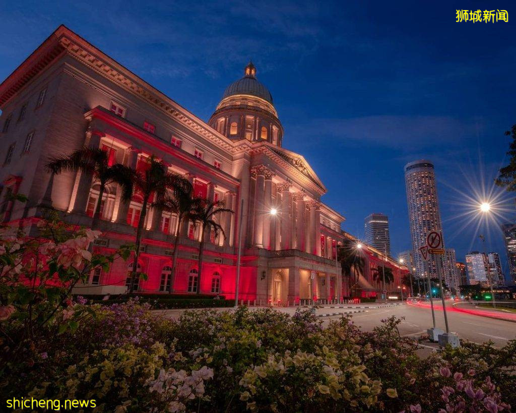 欢庆国庆🎉新加坡7栋历史建筑亮灯啦!整个八月份、投射国旗灯影✨夜幕低垂前去打卡咯📷