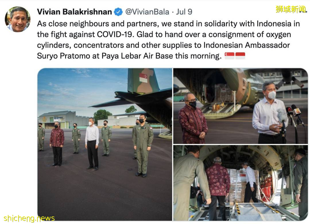 22萬+疫苗、40噸液氧、30萬個檢測儀!新加坡給這些國家送去物資