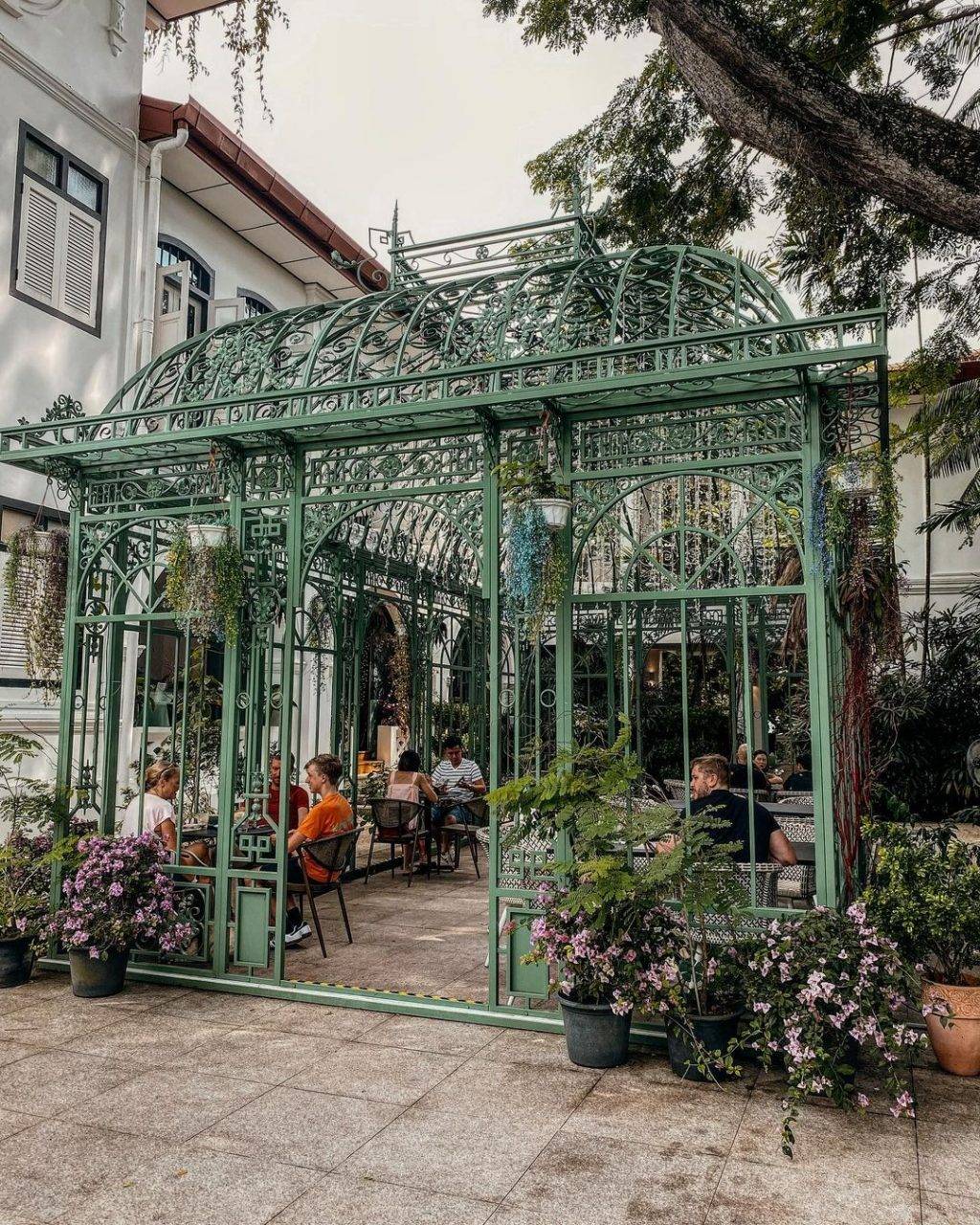 花园探店☕️ 隐藏版森系咖啡馆Wildseed Cafe🌹 经典复古建筑+巨型铁栅鸟笼,浓浓异国气息