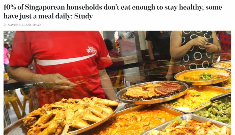 最新報告:亞洲最富裕的新加坡,竟有10%的家庭吃不飽飯