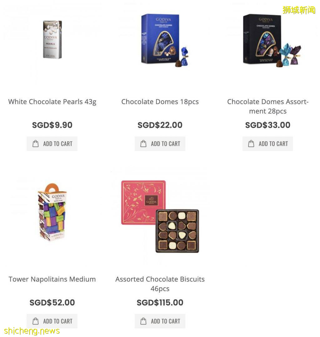 Godiva部分巧克力套装买一送一!有效期至8月8日