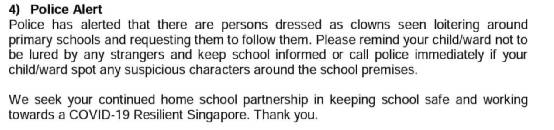 欧美恐怖片既视感!“小丑”在新加坡小学校外游荡