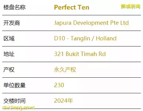 新加坡Perfect Ten 永久地契豪華公寓！核心中央區D10荷蘭區武吉知馬