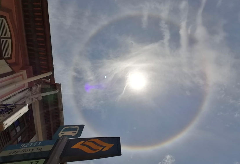 朋友圈刷屏!日晕奇景你们拍到了吗?