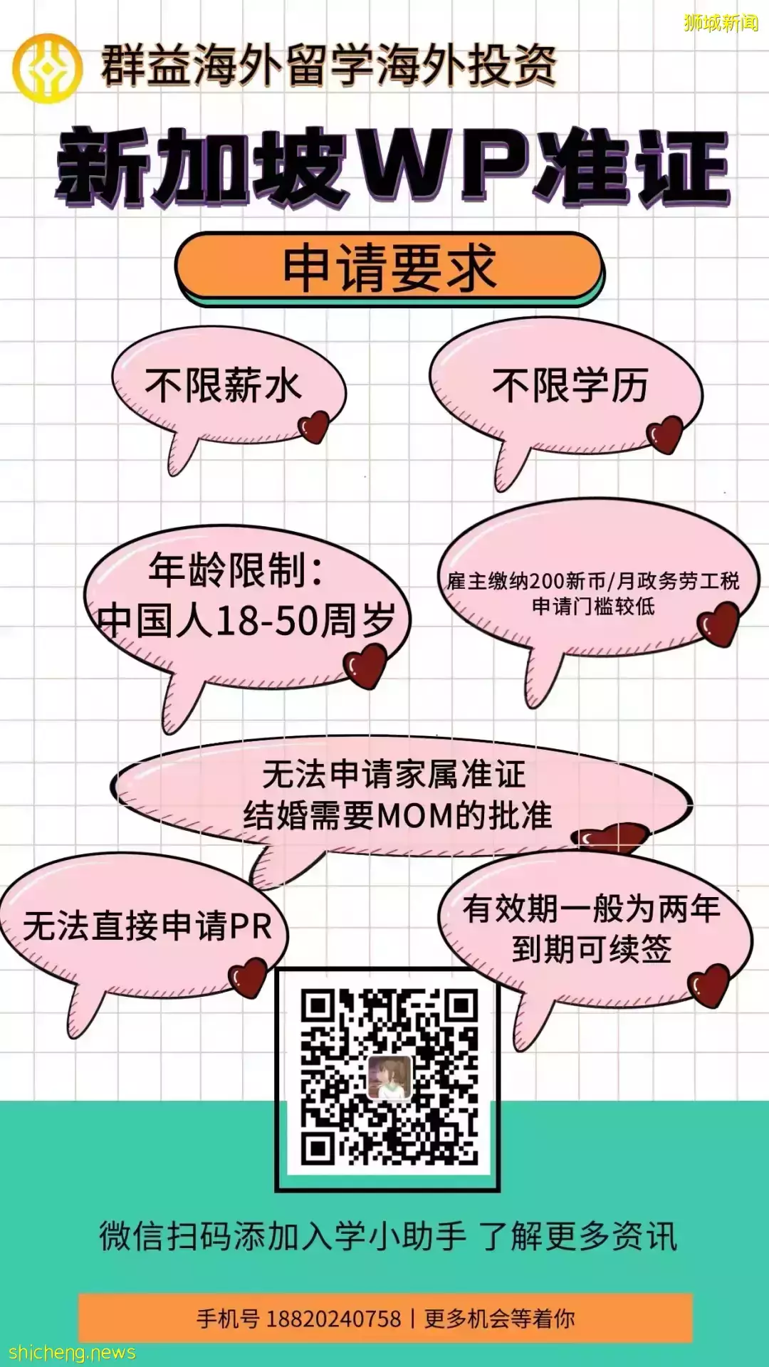 新加坡EP SP WP 工作准證詳細簡介來了