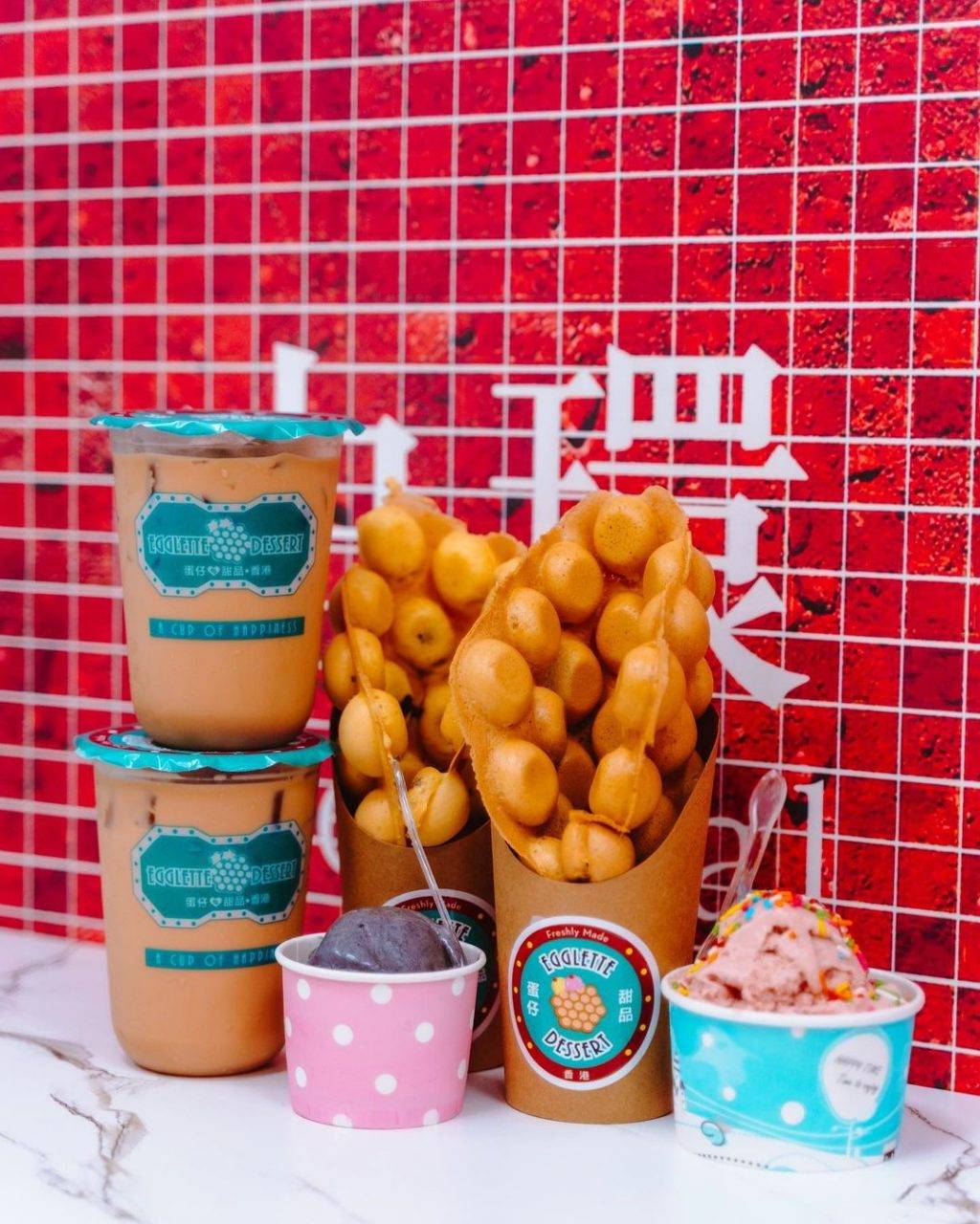 港風甜品店Egglette &amp; Dessert✨彩色瓷磚牆+酥脆雞蛋仔+經典糖水，吃完來拍複古大片📸