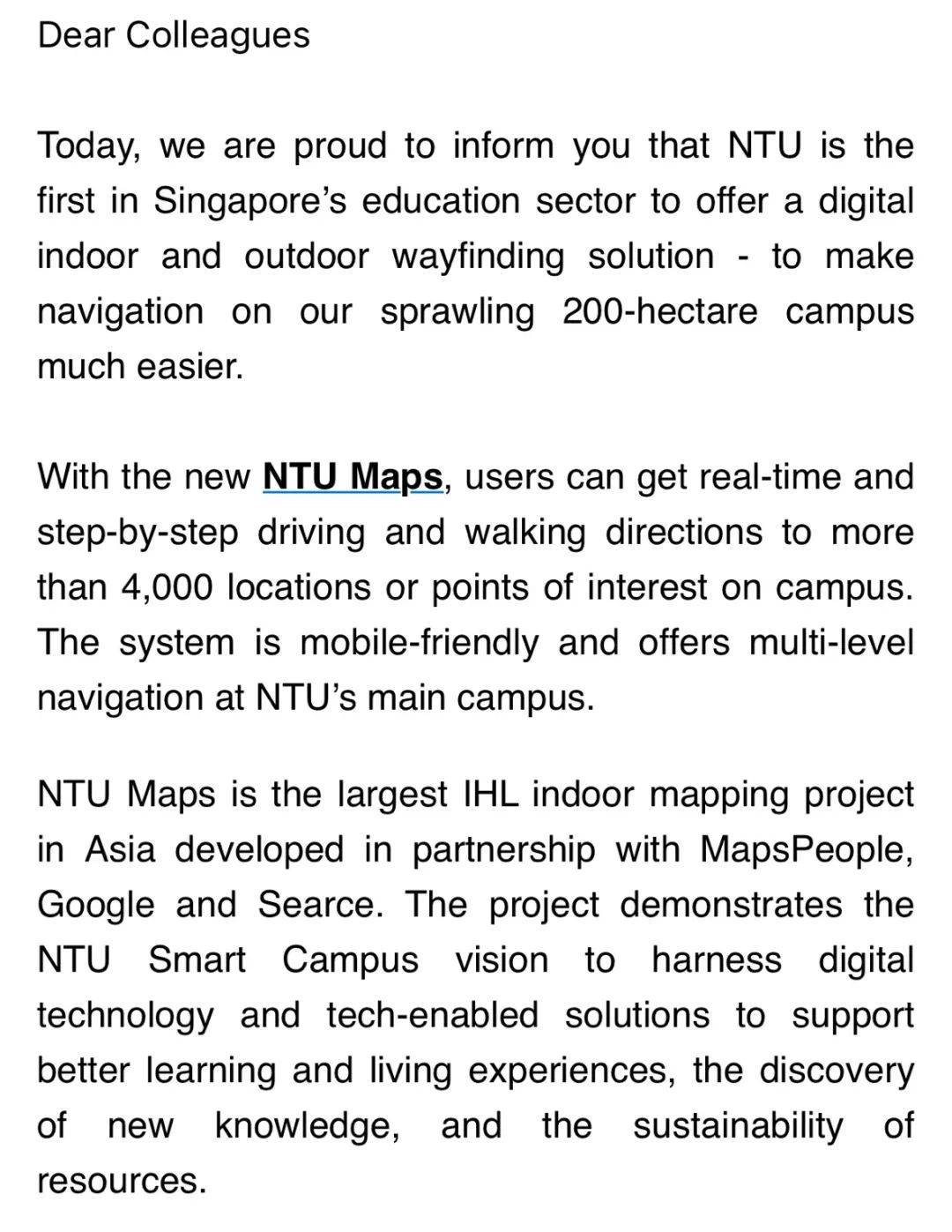 非常实用！南洋理工大学校园导航系统正式上线