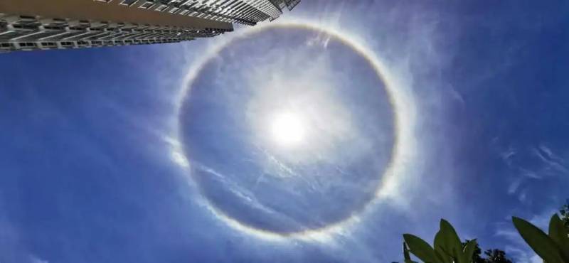 新加坡驚現絕美日暈彩虹光環，李顯龍總理、王瑞傑副總理也轉發了