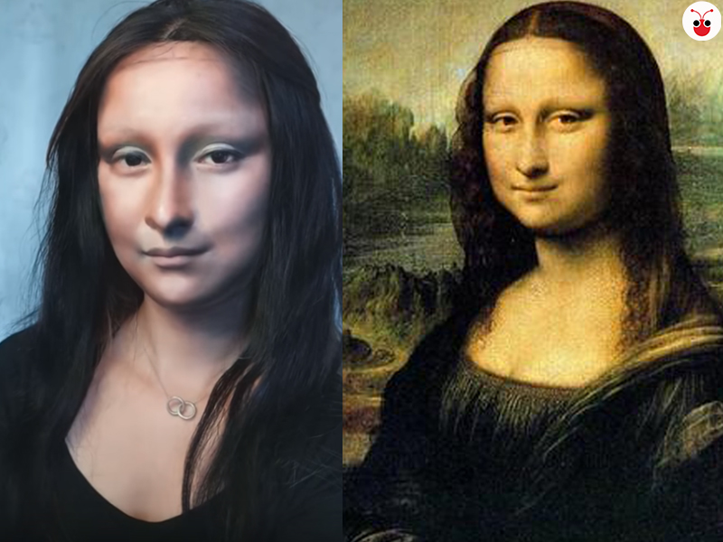 逆天化妆术！东方女孩把自己画成蒙娜丽莎